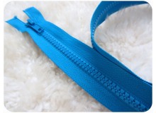 Reißverschluss aus Kunststoff 5mm trennbar 85cm -Mittelblau